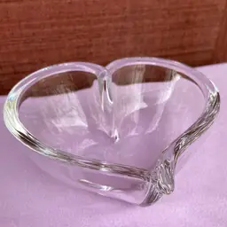 Orrefors Crystal, Small Heart-Shaped Dish. *read