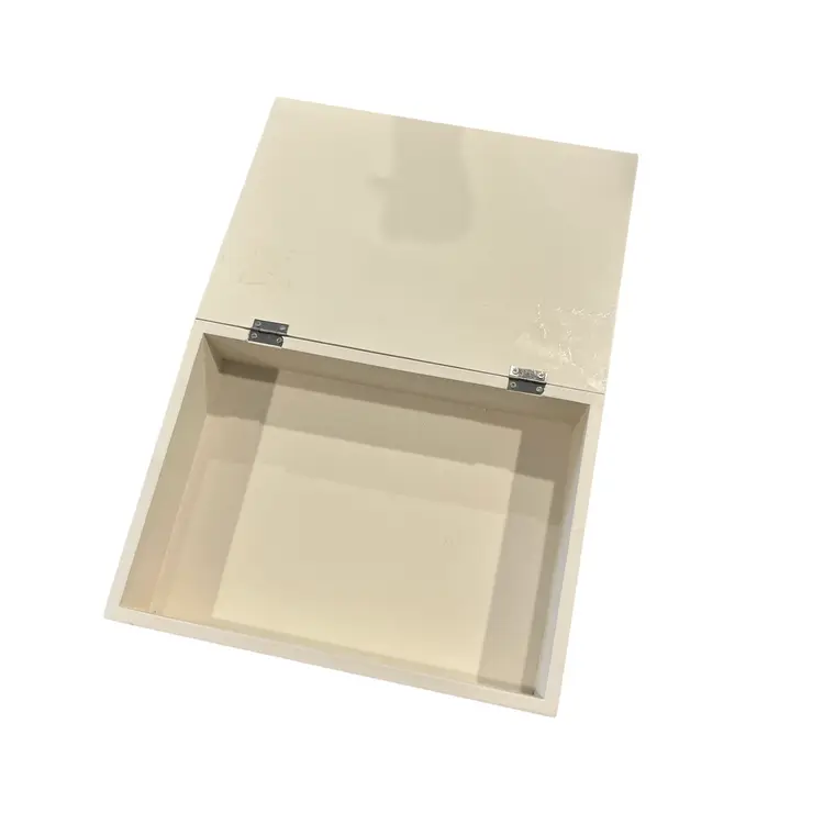 Off White Farm Fresh Eggs Storage Box with Hinged Top