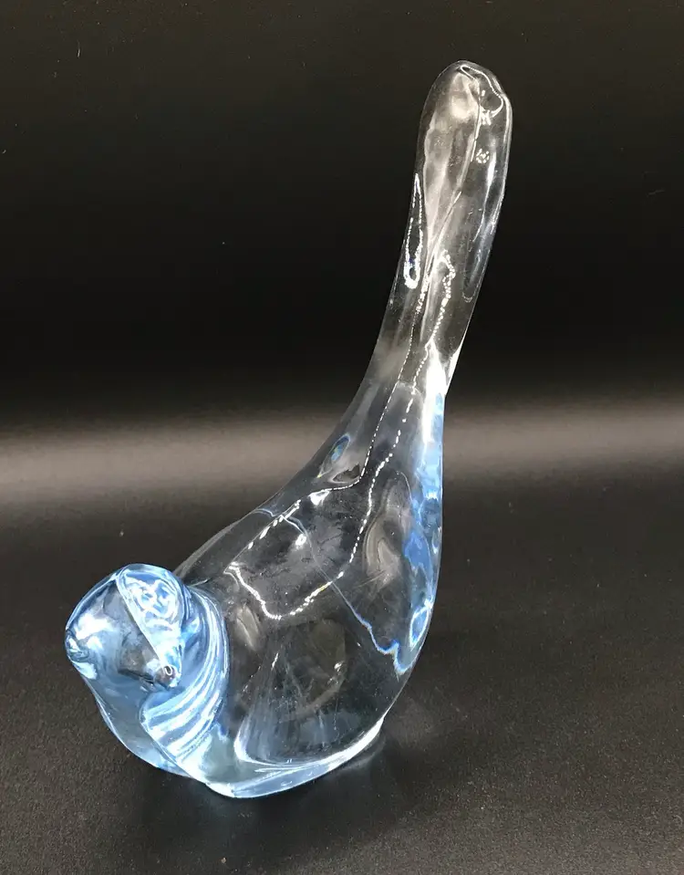 FENTON Aquamarine Green Glass Bird of Happiness Stamped Fenton #9