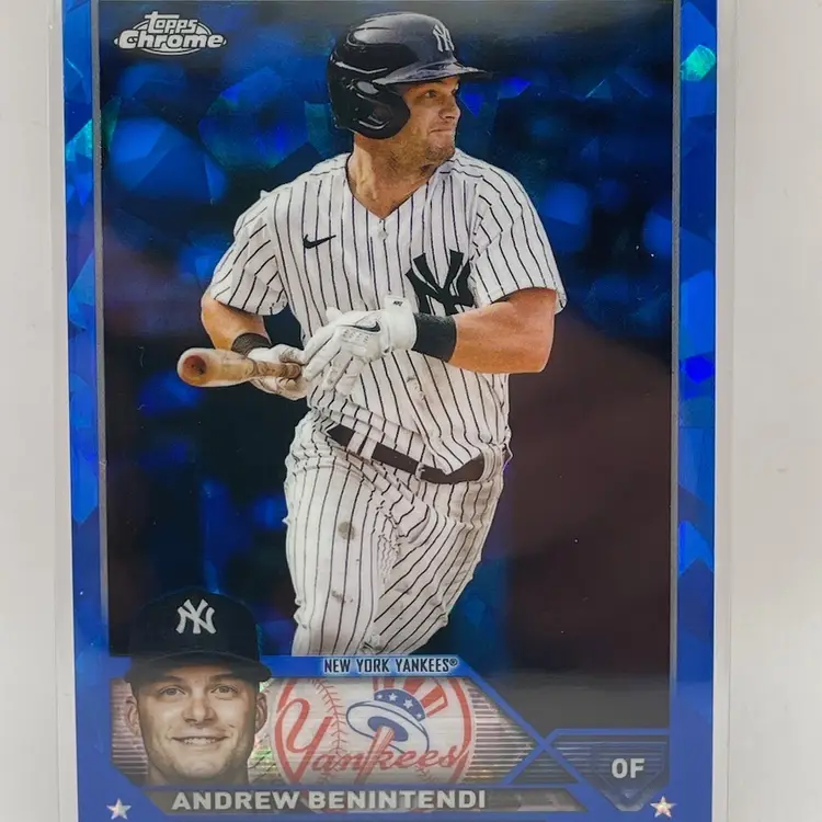 Andrew Benintendi, 2023 Chrome Sapphire, New York Yankees
