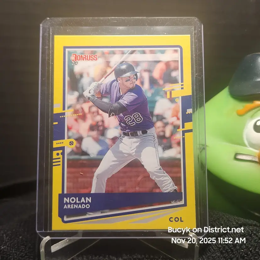 2020 Panini Donruss Yellow - Nolan Arenado Colorado Rockies