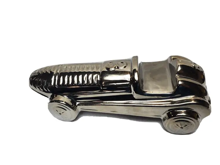 Urban Trends Chrome Plated Ceramic 1950's Style Race Car Paperweight