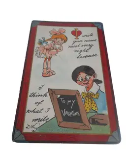 Vintage Valentine Postcard Printed Germany unposted St Valentines Day