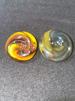 #04 - 2 Jabo/Das Slag Glass Marble Stands