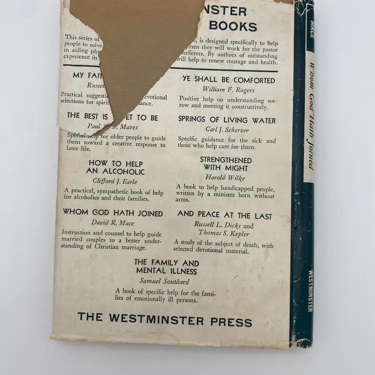 Whom God Hath Joined by David R. Mace, Ph.D. Hardcover Book - 1951