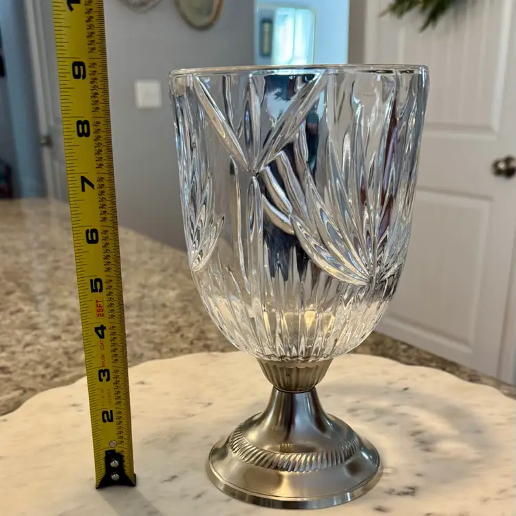 Cut Lead Crystal Candle Hurricane