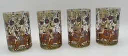 Vintage/Antique Kurt Hammer Crystal Tumbers Magical Forest Riders Set 4 RARE