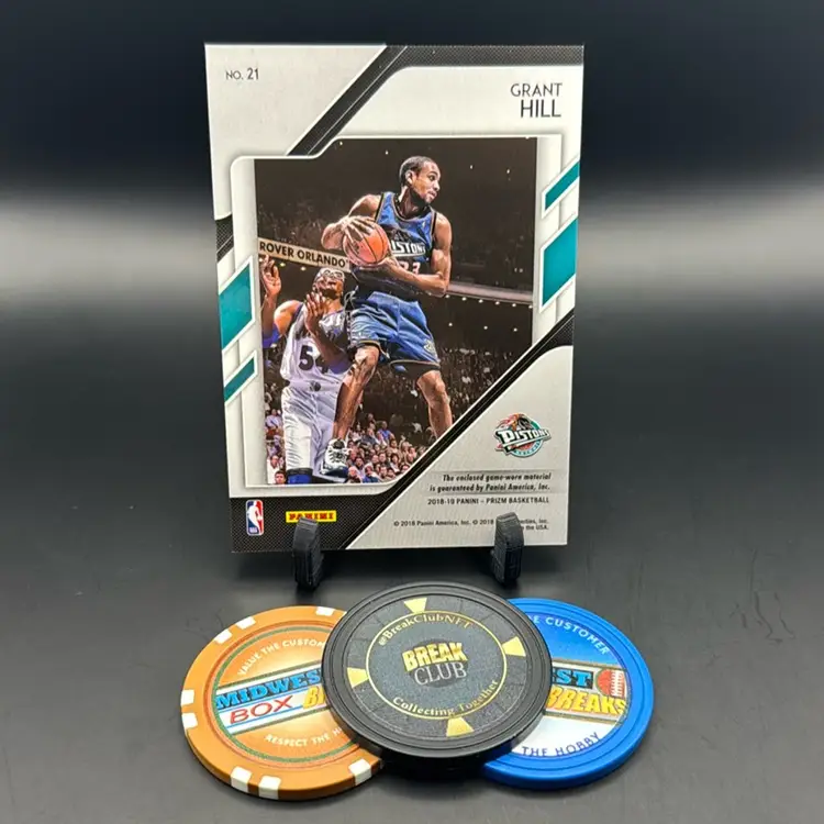 Grant Hill Sensational Swatches Chrome 2018 Prizm Detroit Pistons