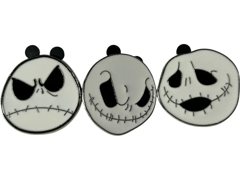 Lot Of 3 Disney Trading Pins Assorted Jack Skellington Faces