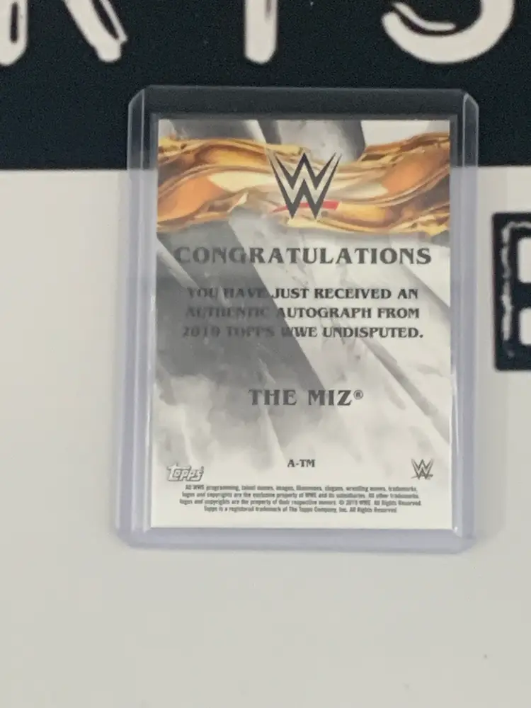 2019 Topps Undisputed “The Miz” Autograph 191/199