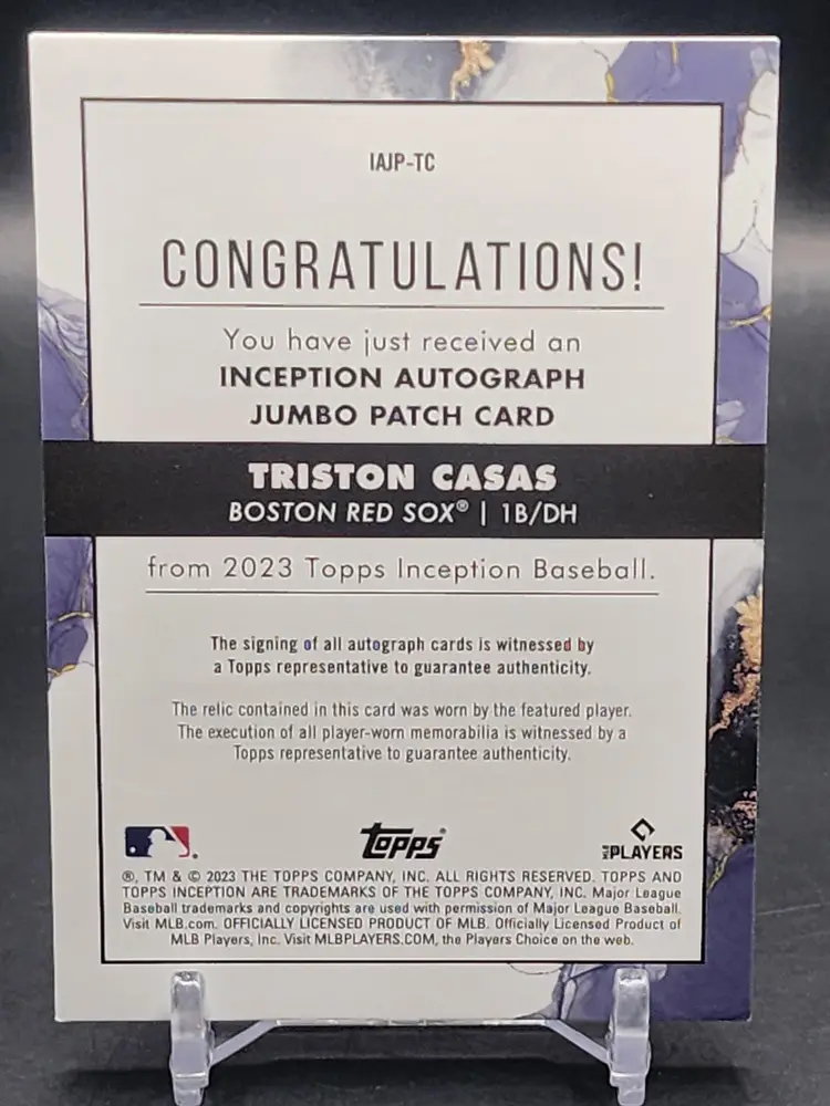 2023 Topps Inception Triston Casas /125 RPA