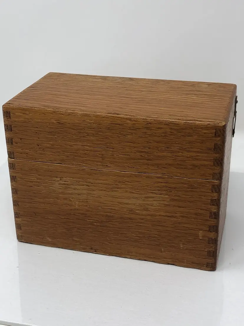 Dovetail Design Handmade Wooden Recipe Box