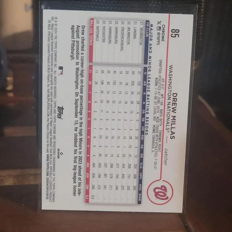 2024 Topps Chrome Logofractor Drew Millas RC #85