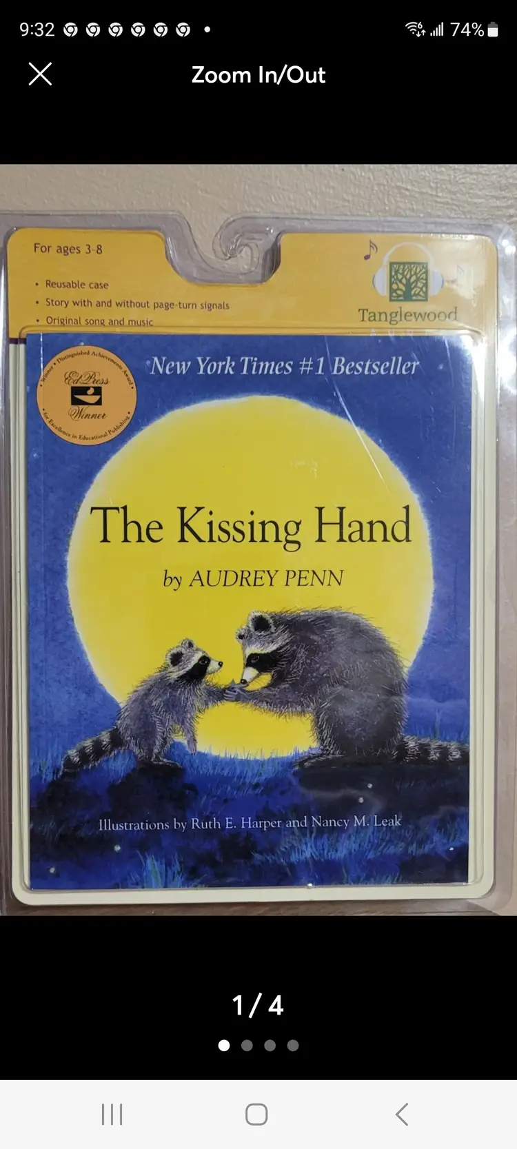 The Kissing Hand New in Package-Paperback & CD