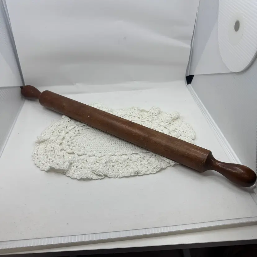 Long Thin Dark Wood Rolling Pin