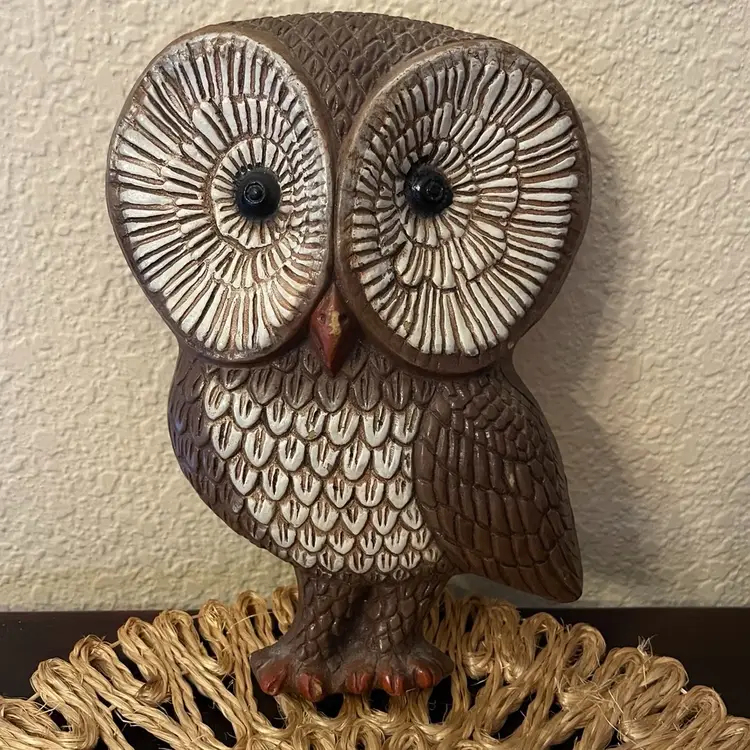 Vintage 70's Foam Craft OWL Wall Hanging Home Decor