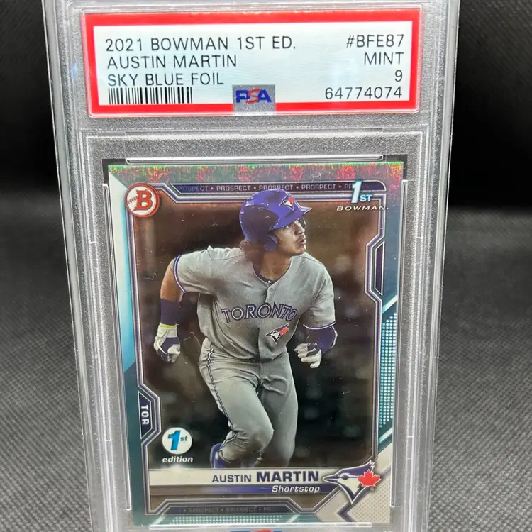 2021 Bowman 1st Edition Austin Martin Sky Blue