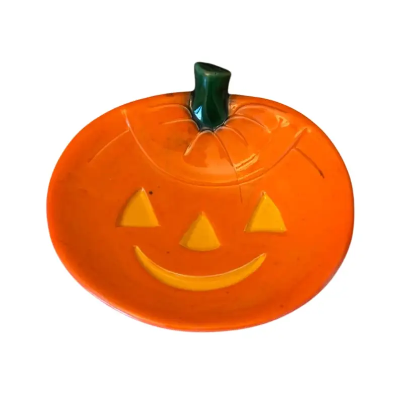 Pumpkin Trinket Dish 6 1/8 X 6 X 1 1/2