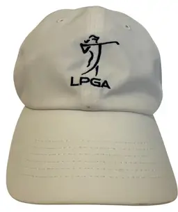 Ladies PGA Golf Tour Embroidered Logo White Adjustable Women’s Golf Hat