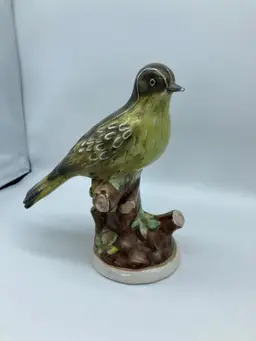 Two Gorgeous Green Birds, Porcelain