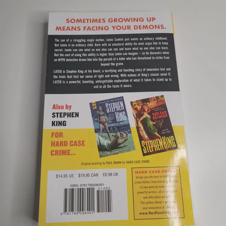 Stephen King - Later (Hard Case Crime Edition)