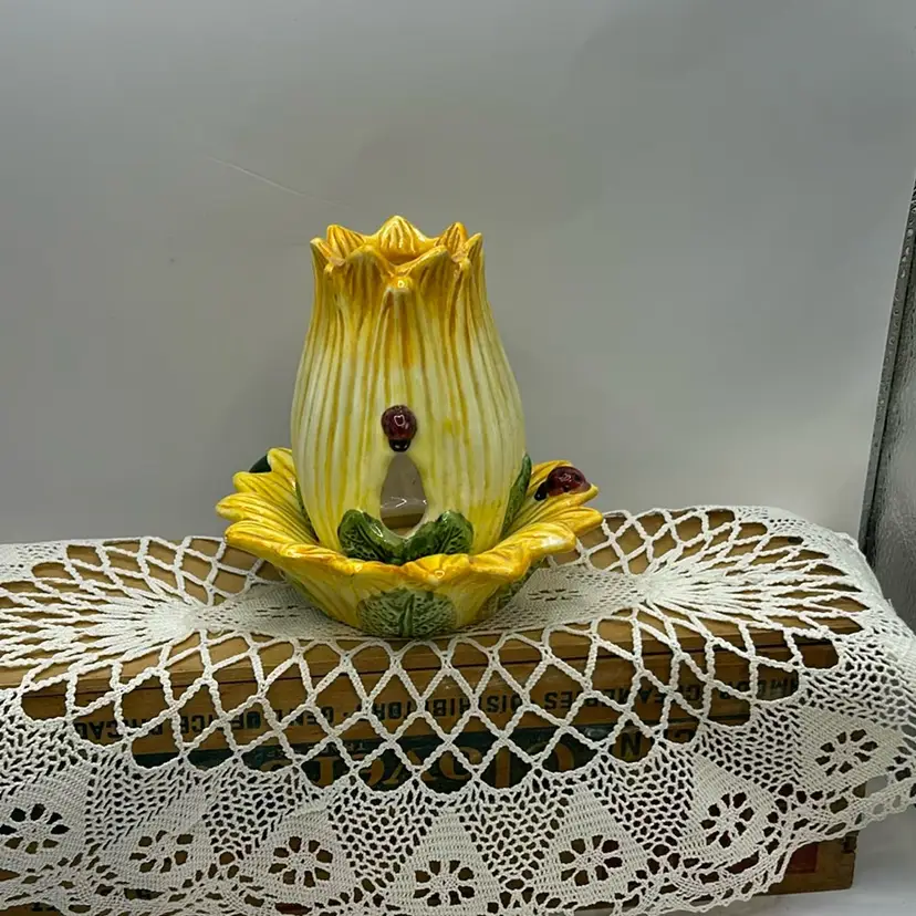 Sunflower Ladybug Candle Holder