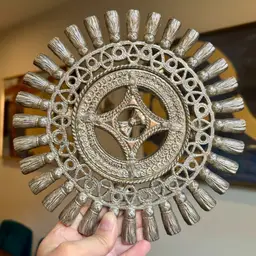 6” Godinger Silver Plate Trivet. Magic Carpet Hollywood Regency Design Vintage Mid Century MCM