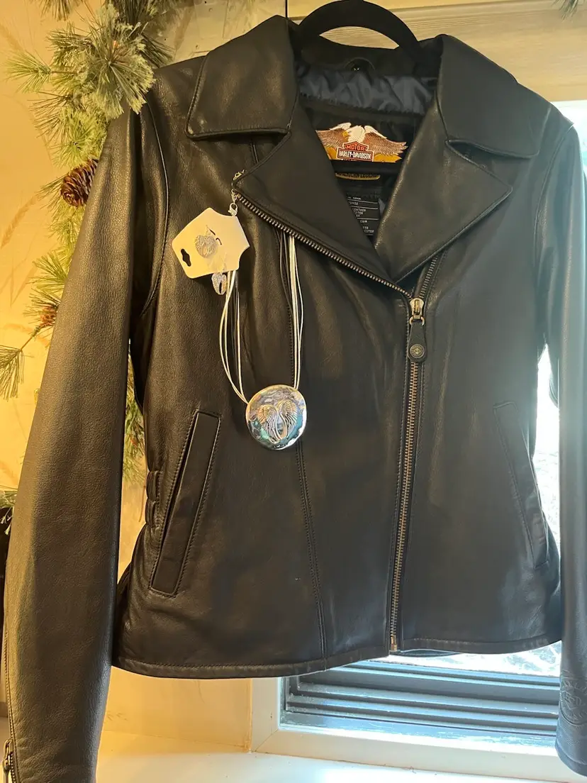 Harley Davidson Women's Fitted Leather Riding Jacket