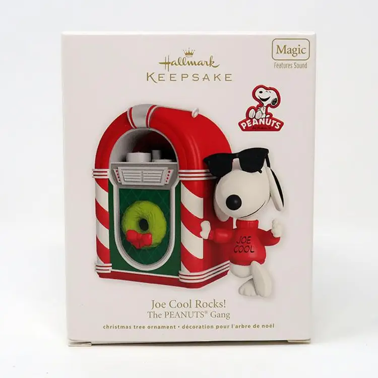Snoopy Joe Cool Jukebox Ornament - Peanuts Christmas Decor