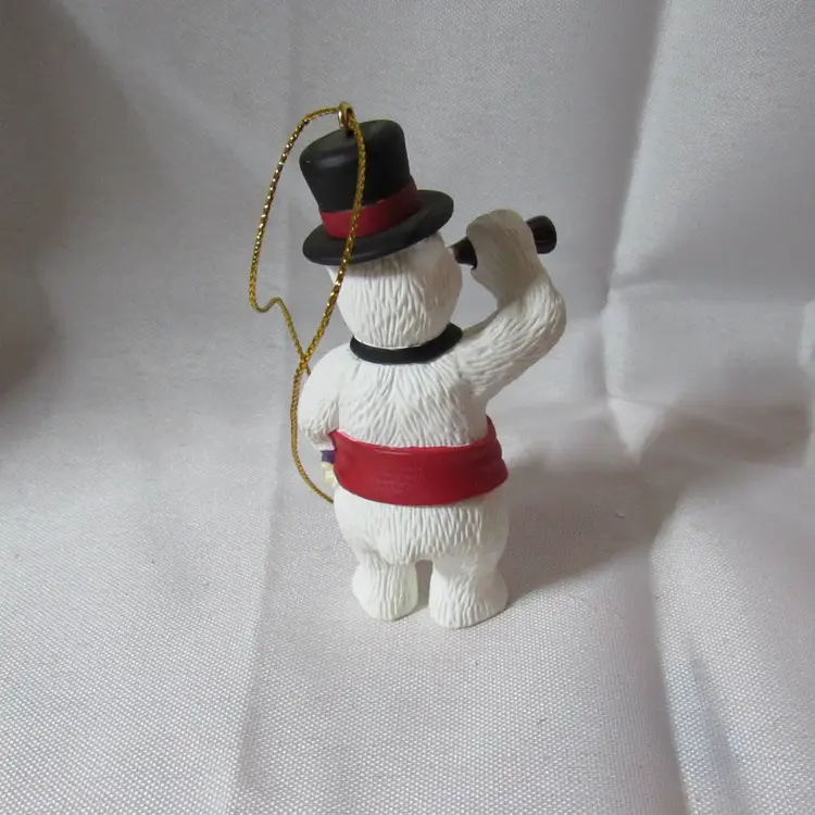 Millennial 2000 Coca Cola Bear "Happy New Year" Resin Christmas Ornament