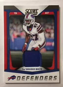 Tre’Davious White Relic Card 2018 Score Defenders Jersey Buffalo Bills #2
