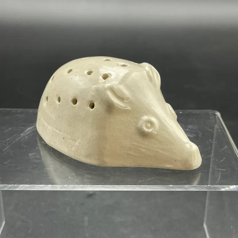 Ceramic Hedgehog Porcupine Match Toothpick Holder Vintage Tableware Matchog