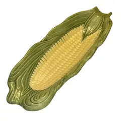 Ceramic Corn Stalk Spoon Utensil Holder 10”