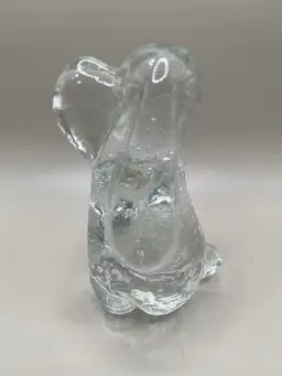Art Glass Bassett Hound Paperweight