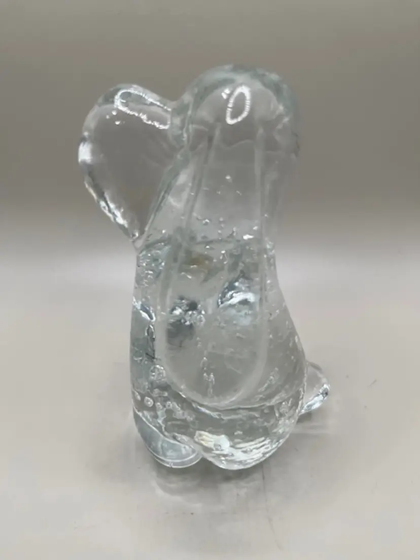 Art Glass Bassett Hound Paperweight