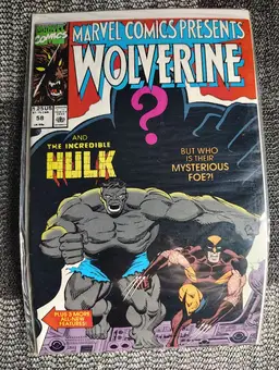 VTG 1990 Marvel Presents Wolverine & Hulk #58 Comics First Print Collectible