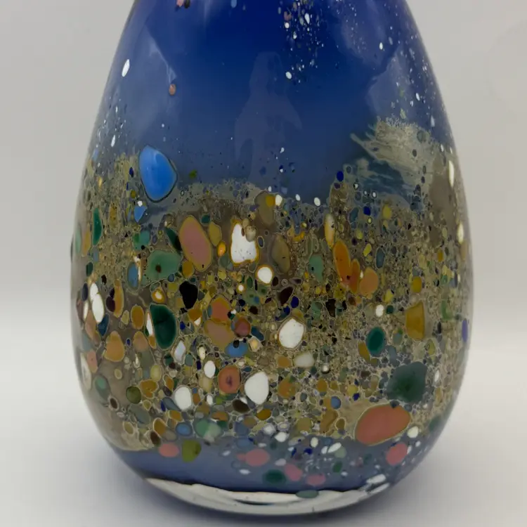 Beautiful Hand blown Glass Vase~signed