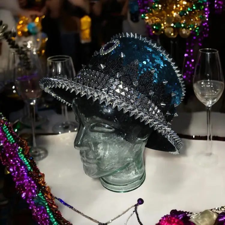MARDI GRAW/CARNAVAL HANDMADE MENS PARTY HAT