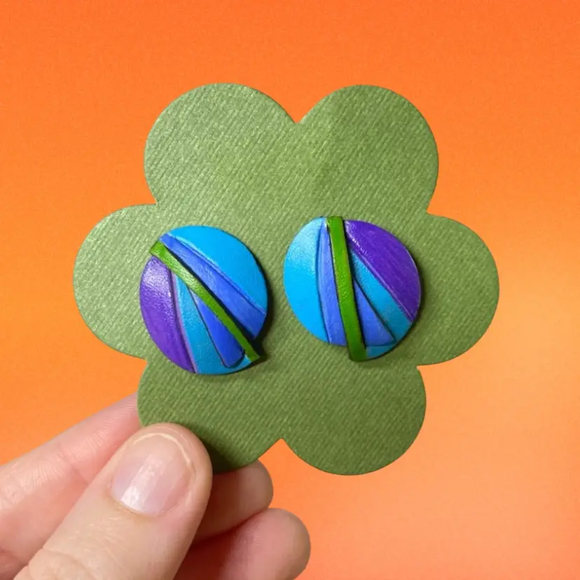 Leather Earrings - Pierced