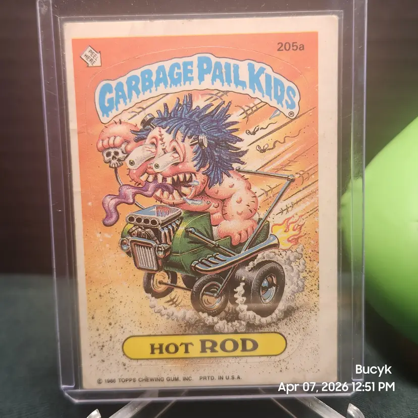 1986 Garbage Pail Kids - Hot ROD #205a