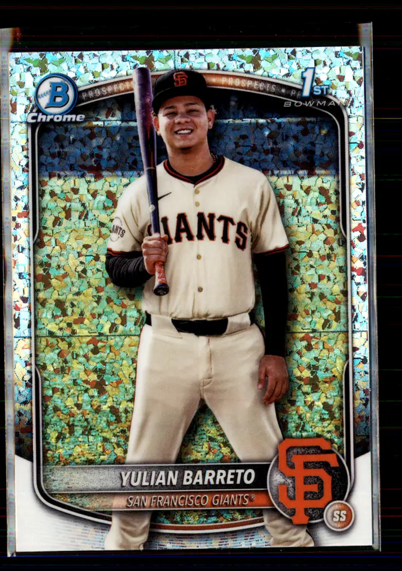 Yulian Barreto 2025 Bowman Chrome Prospects Mini Diamond #BCP-229 - (135) - San Francisco Giants