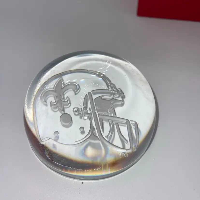 Paperweight Clear Glass New Orleans Saints  NFL