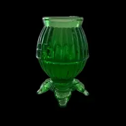 EAPG Green Pot Belly Stove Toothpick Holder 3” No Noted Flaws