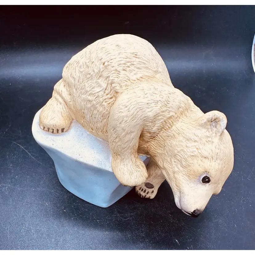 35. 1982 VTG "Brrrrr!" Polar Bear on Iceberg by Eva Dalberg for Franklin Mint