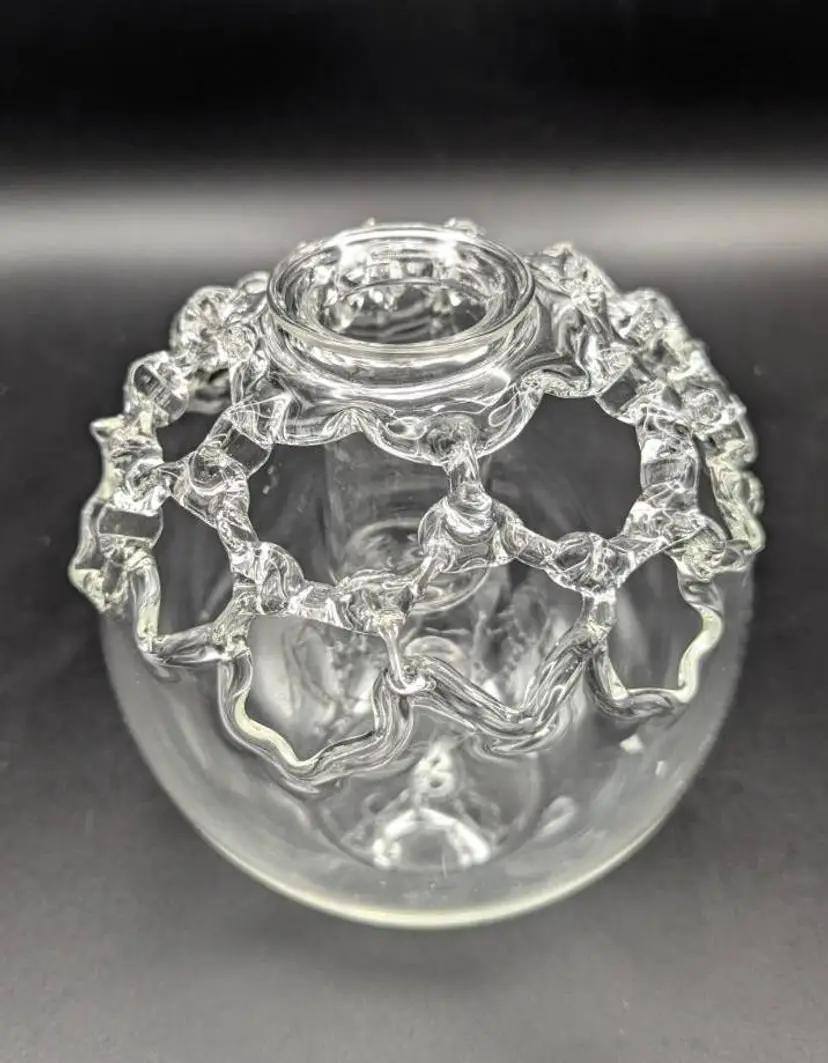 Handcrafted Uno Alla Valta Borosilicate Glass Candle Holder & Vase Art Italy