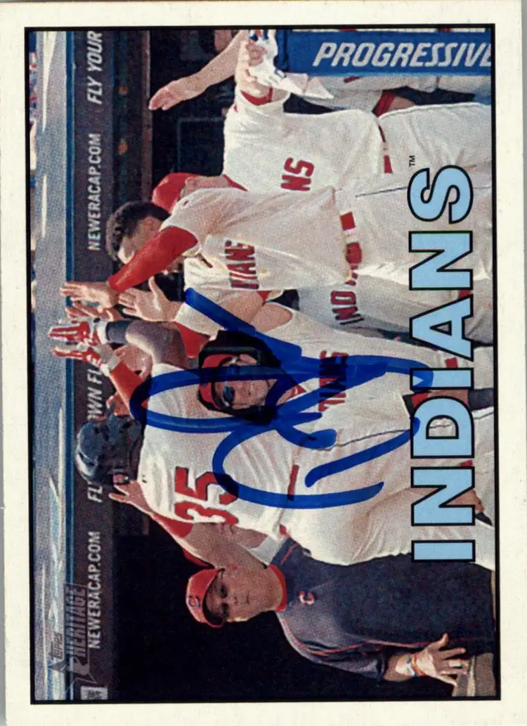 Terry Francona Signed Cleveland Indians 2016 Topps Heritage #347