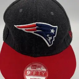 New England Patriots New Era 9Fifty Adjustable, Snapback Hat, Red and Dark Gray