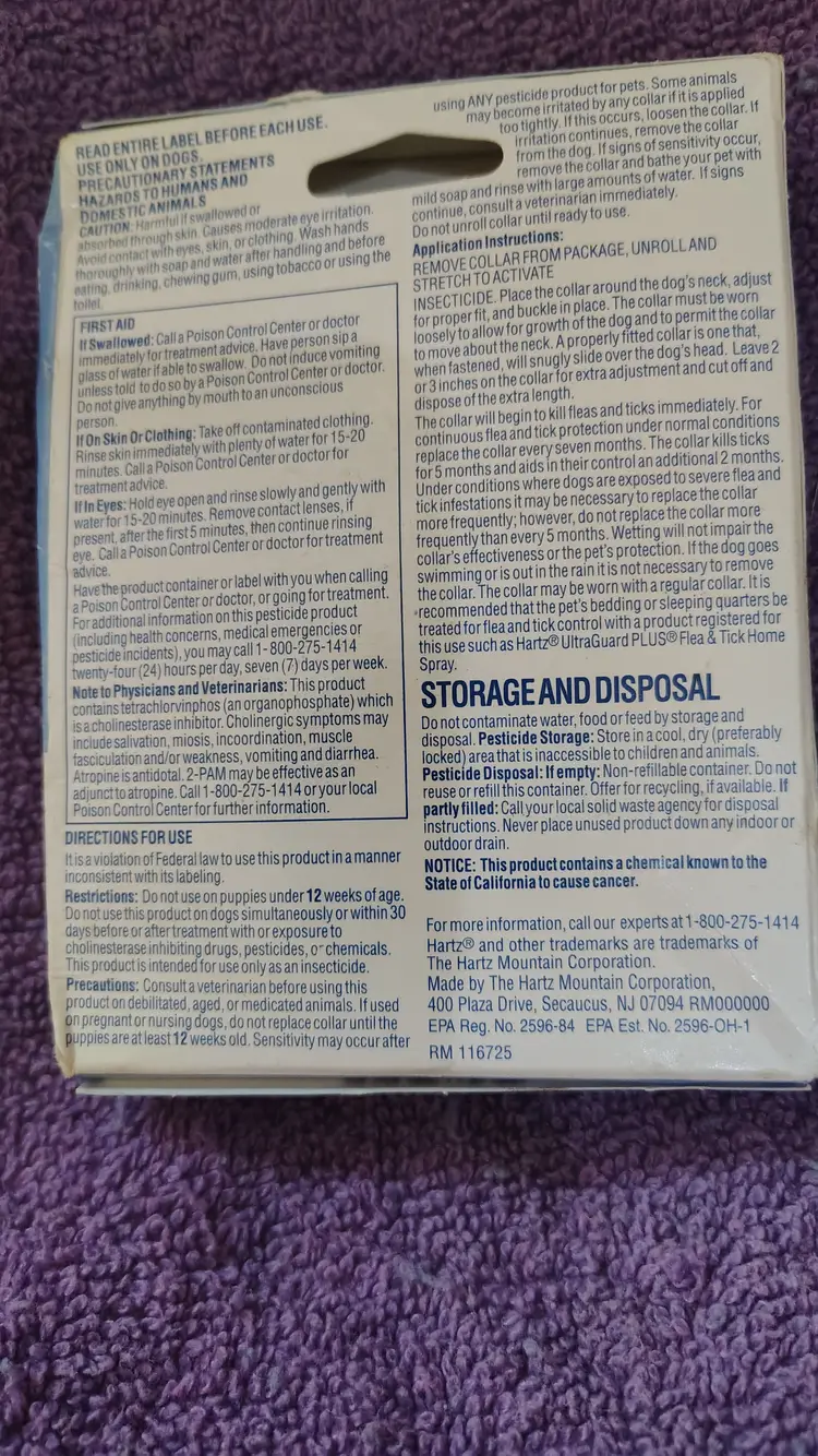 Hartz flea and tick collar