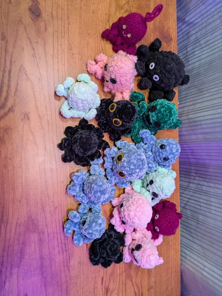 Mystery Baby Octopus Plush | Handmade Crochet Pocket Pal, Desk Pet, or Keychain