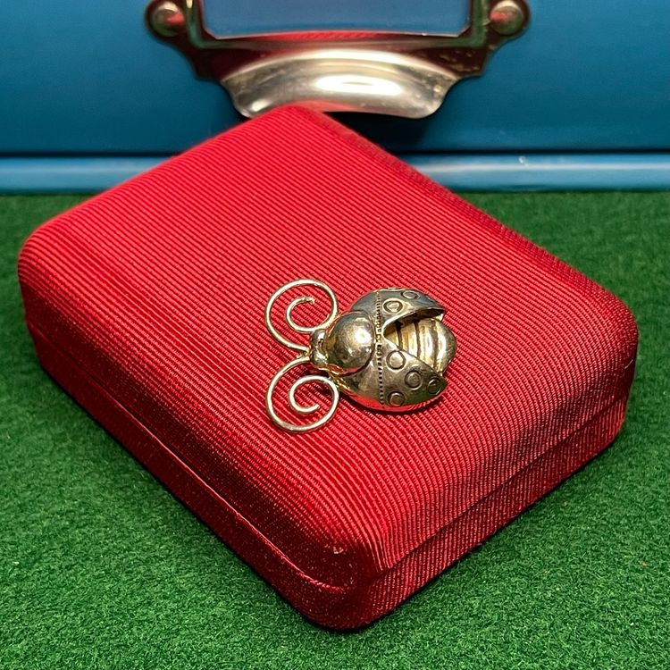 Silpada Sterling 925 Silver Lady Bug Brooch Pin Beetle Insect 3D